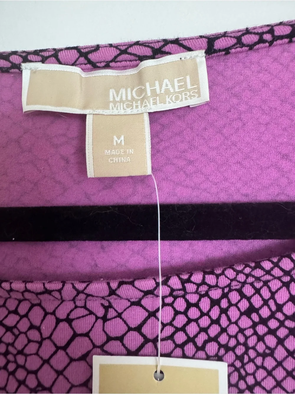 Michael Kors short sleeve snake print top